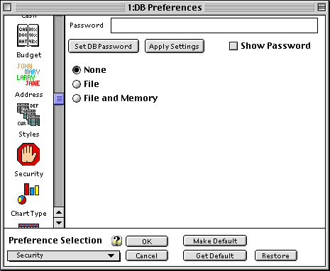 DB Prefs - Security a4 image