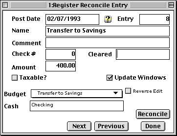 Register Entry - Reconcile a4 image