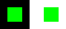 Shows the affects the way we see color based on the arrangements of colors