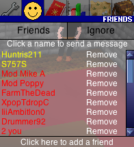 friends menu