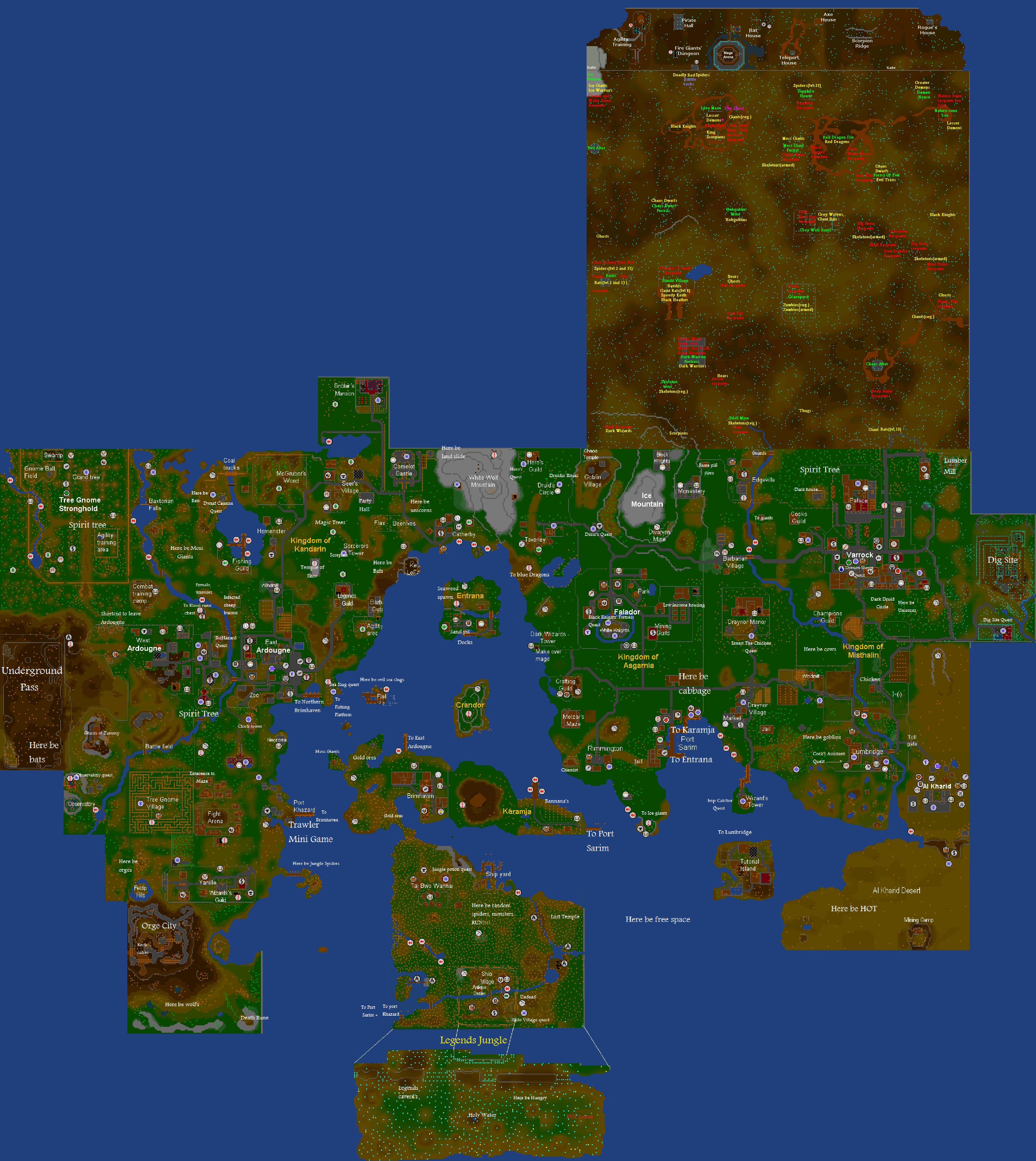 Runescape 3 World Map - Map Ireland Counties and Towns